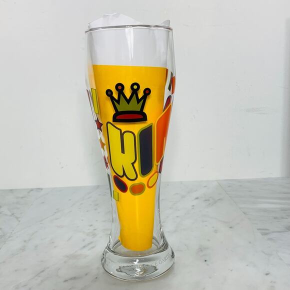 RITZENHOFF Beer Glass w Coasters LAURENCE GARTEL 2007 King Crown 1020091 EUC - Picture 2 of 12